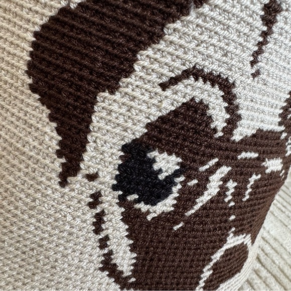 Pug Dog Tote Shoulder Bag Brown/ Black HANDMADE - Picture 2 of 7